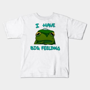 I Have Big Feelings Frog Kids T-Shirt